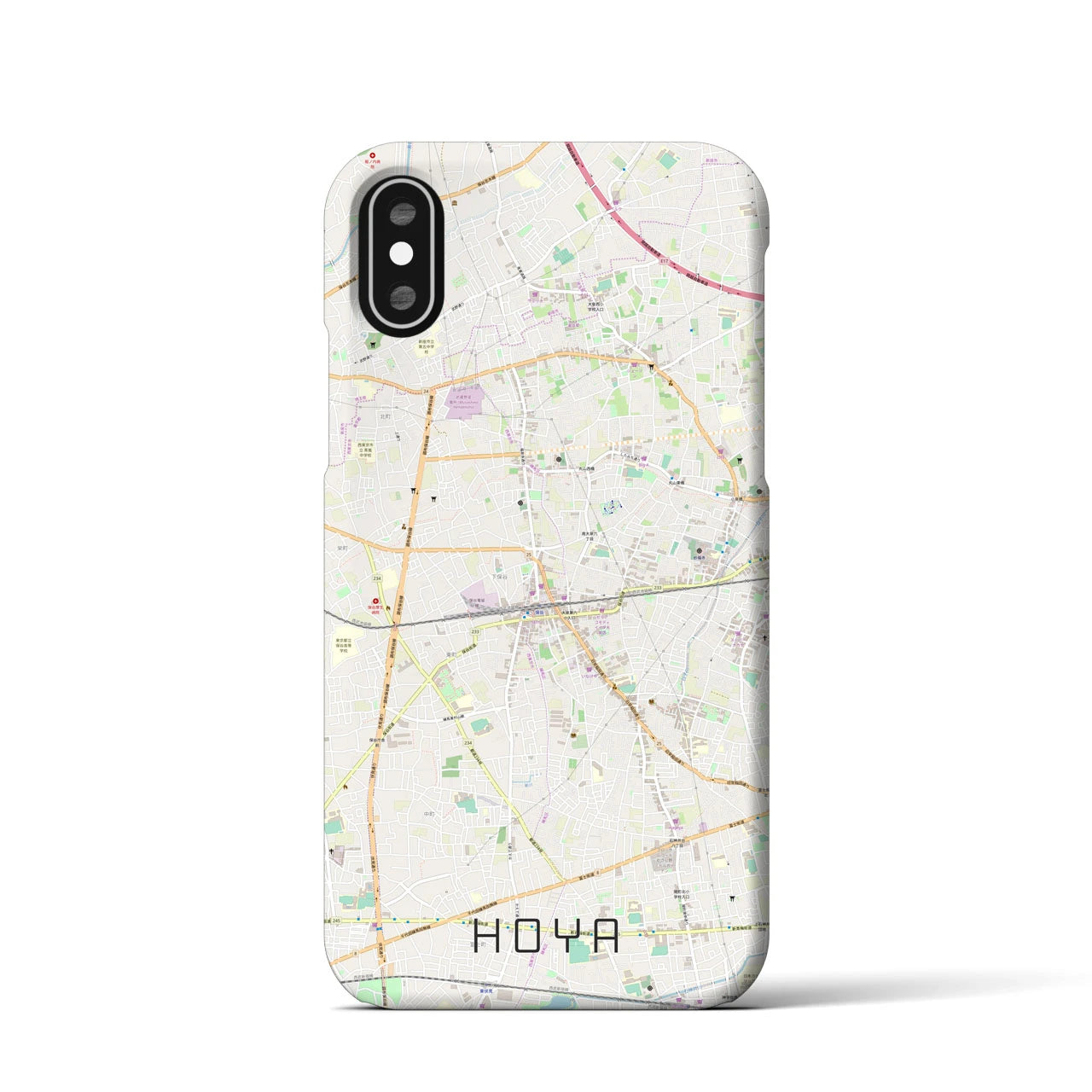 【保谷(東京都)】地図柄iPhoneケース(バックカバータイプ)