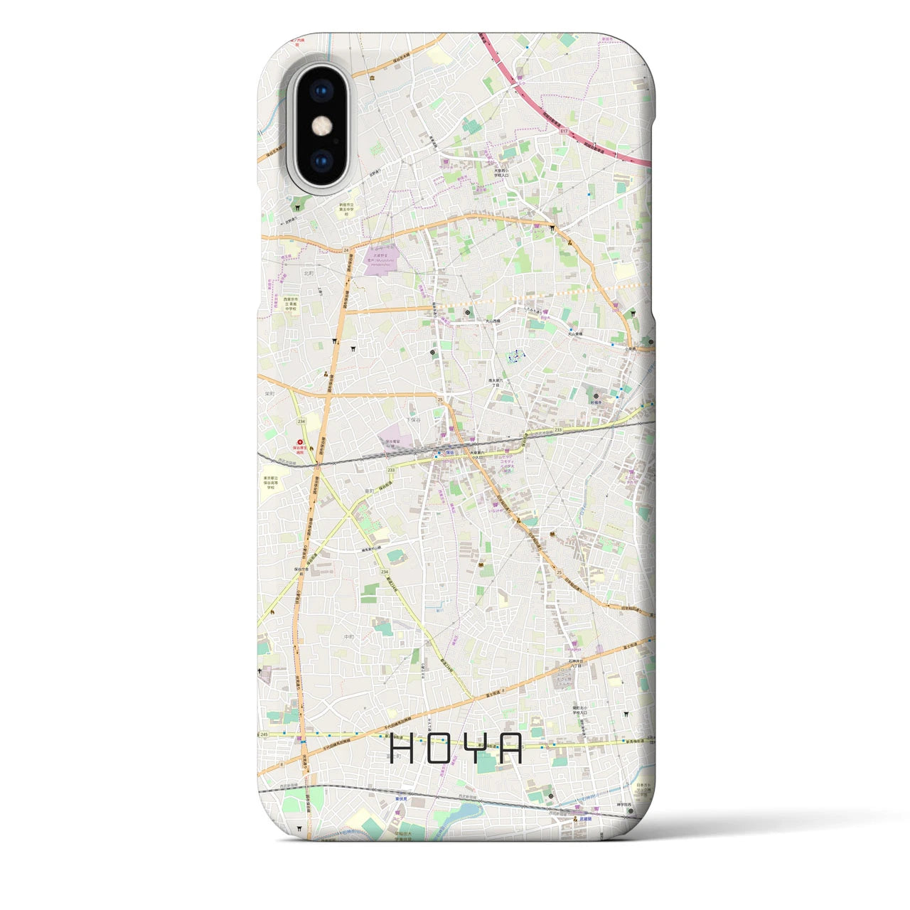 【保谷(東京都)】地図柄iPhoneケース(バックカバータイプ)