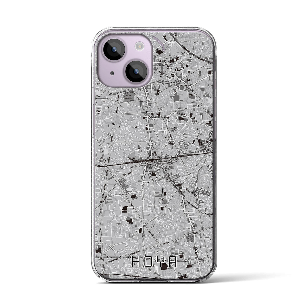 【保谷(東京都)】地図柄iPhoneケース(クリアタイプ)