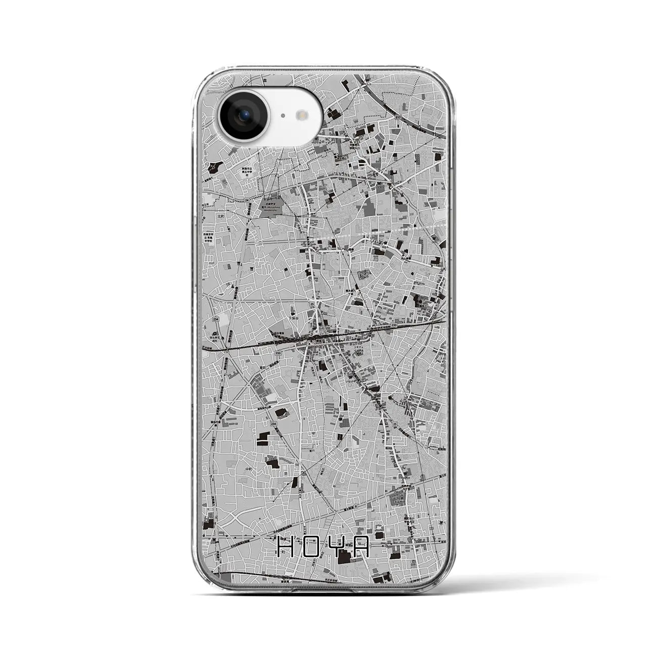 【保谷(東京都)】地図柄iPhoneケース(クリアタイプ)