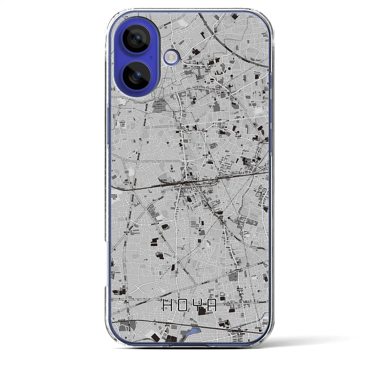 【保谷(東京都)】地図柄iPhoneケース(クリアタイプ)