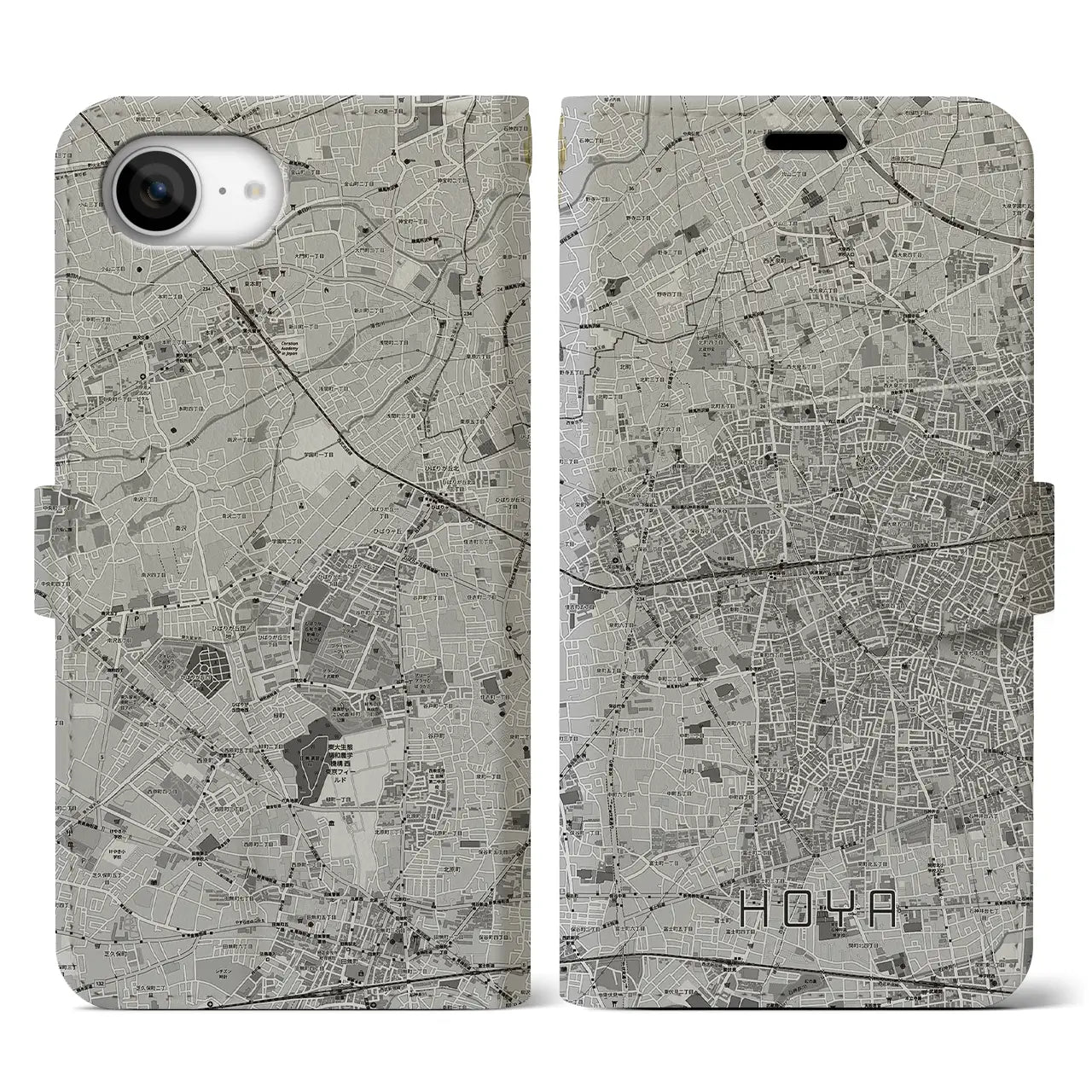 【保谷(東京都)】地図柄iPhoneケース(手帳タイプ)