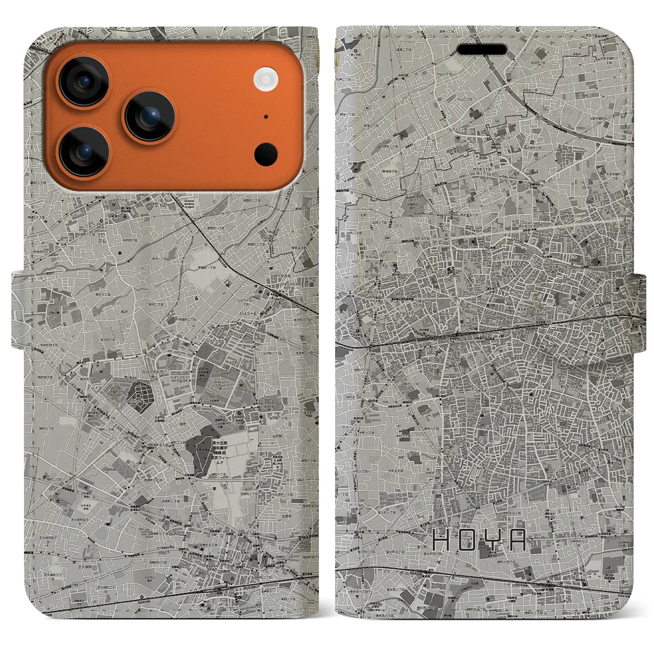 【保谷(東京都)】地図柄iPhoneケース(手帳タイプ)