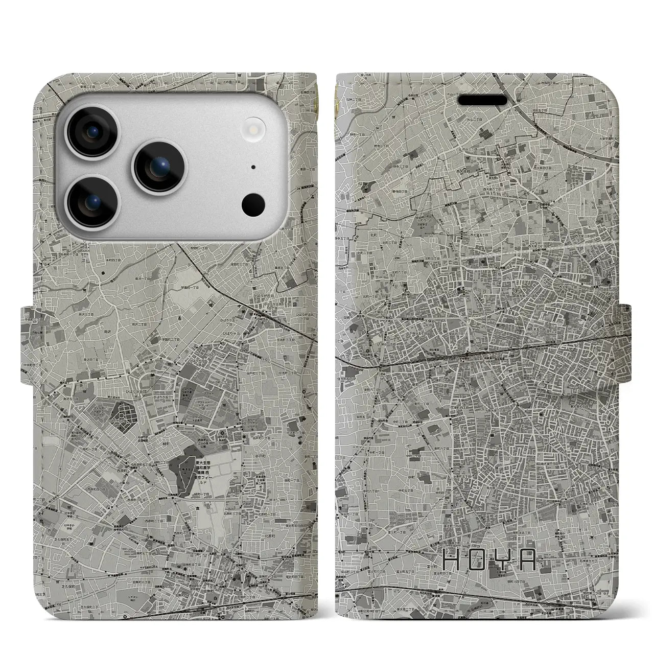 【保谷(東京都)】地図柄iPhoneケース(手帳タイプ)