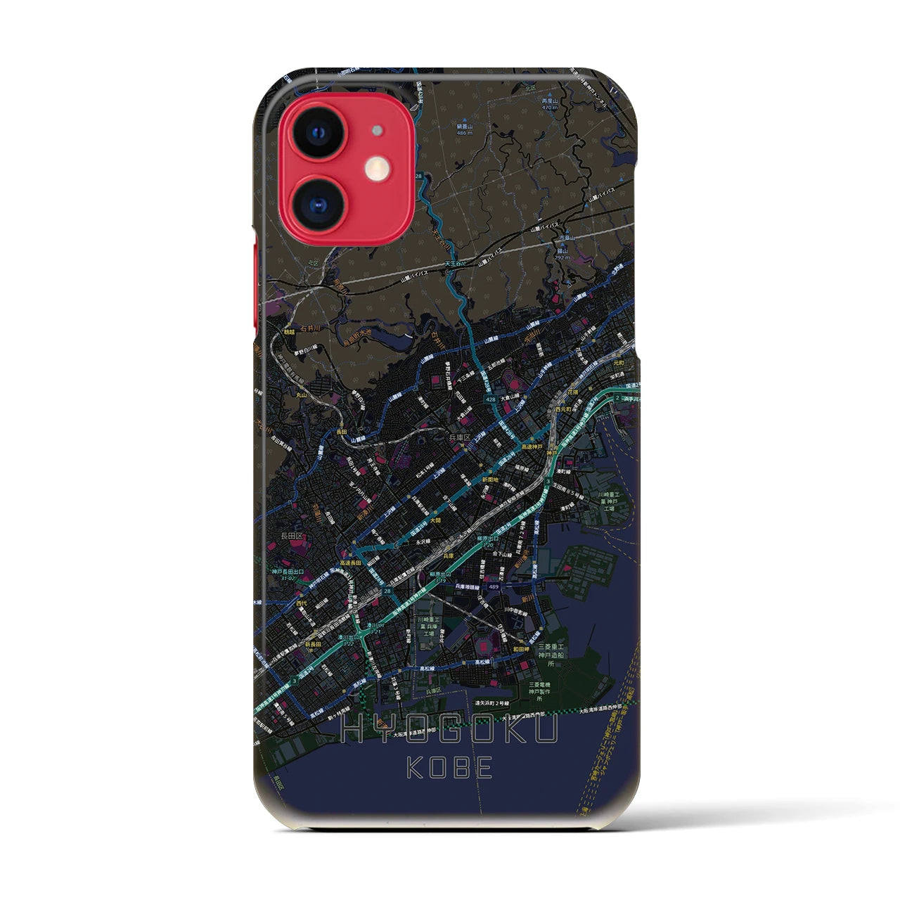 【兵庫区(神戸市)】地図柄iPhoneケース(バックカバータイプ)