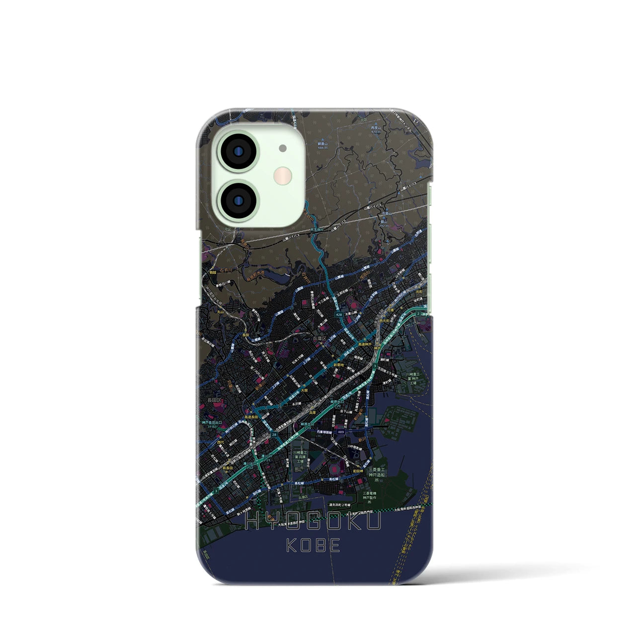 【兵庫区(神戸市)】地図柄iPhoneケース(バックカバータイプ)