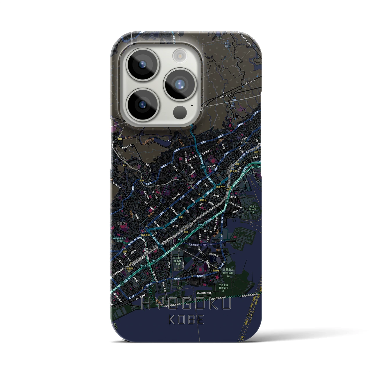 【兵庫区(神戸市)】地図柄iPhoneケース(バックカバータイプ)