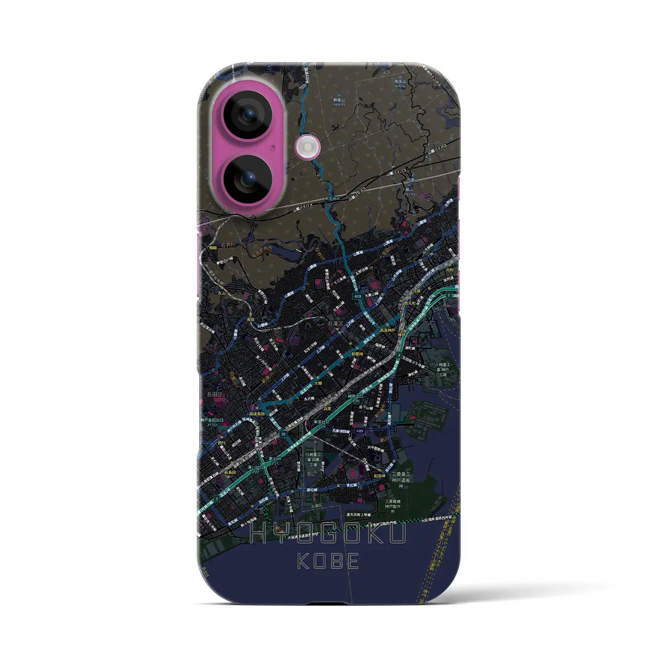 【兵庫区(神戸市)】地図柄iPhoneケース(バックカバータイプ)