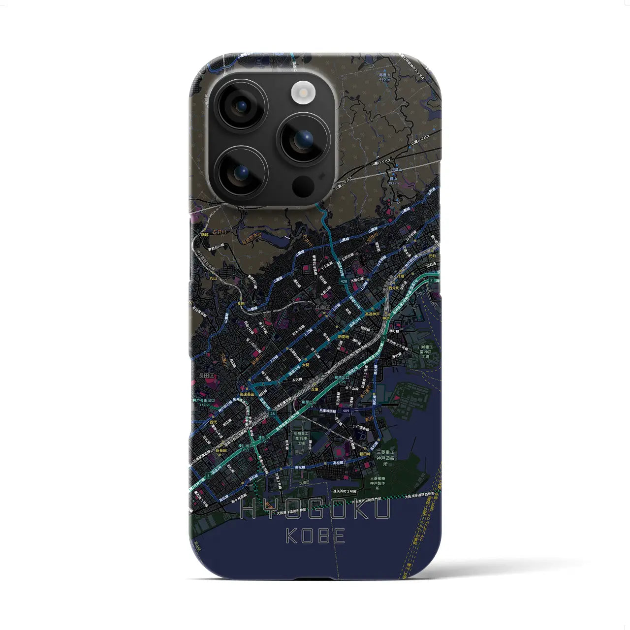 【兵庫区(神戸市)】地図柄iPhoneケース(バックカバータイプ)