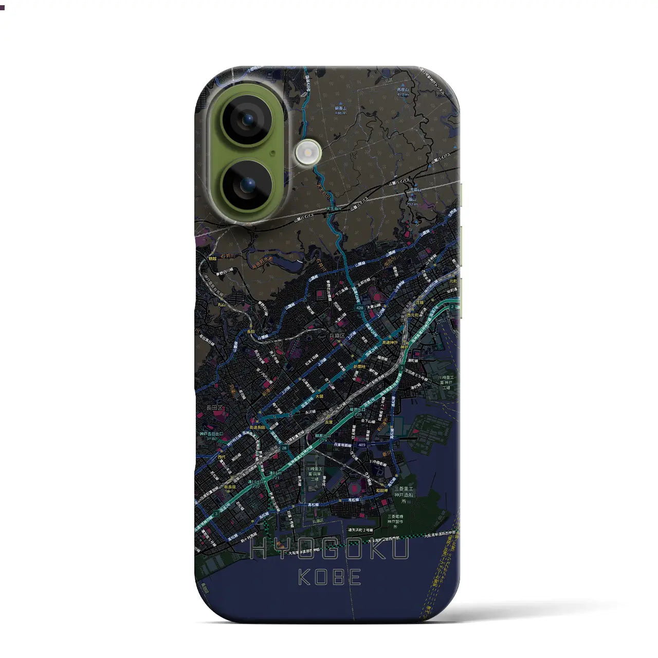 【兵庫区(神戸市)】地図柄iPhoneケース(バックカバータイプ)