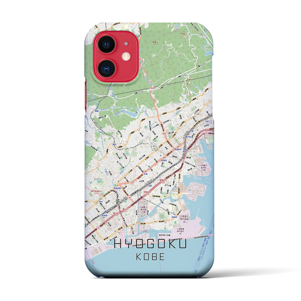 【兵庫区(神戸市)】地図柄iPhoneケース(バックカバータイプ)