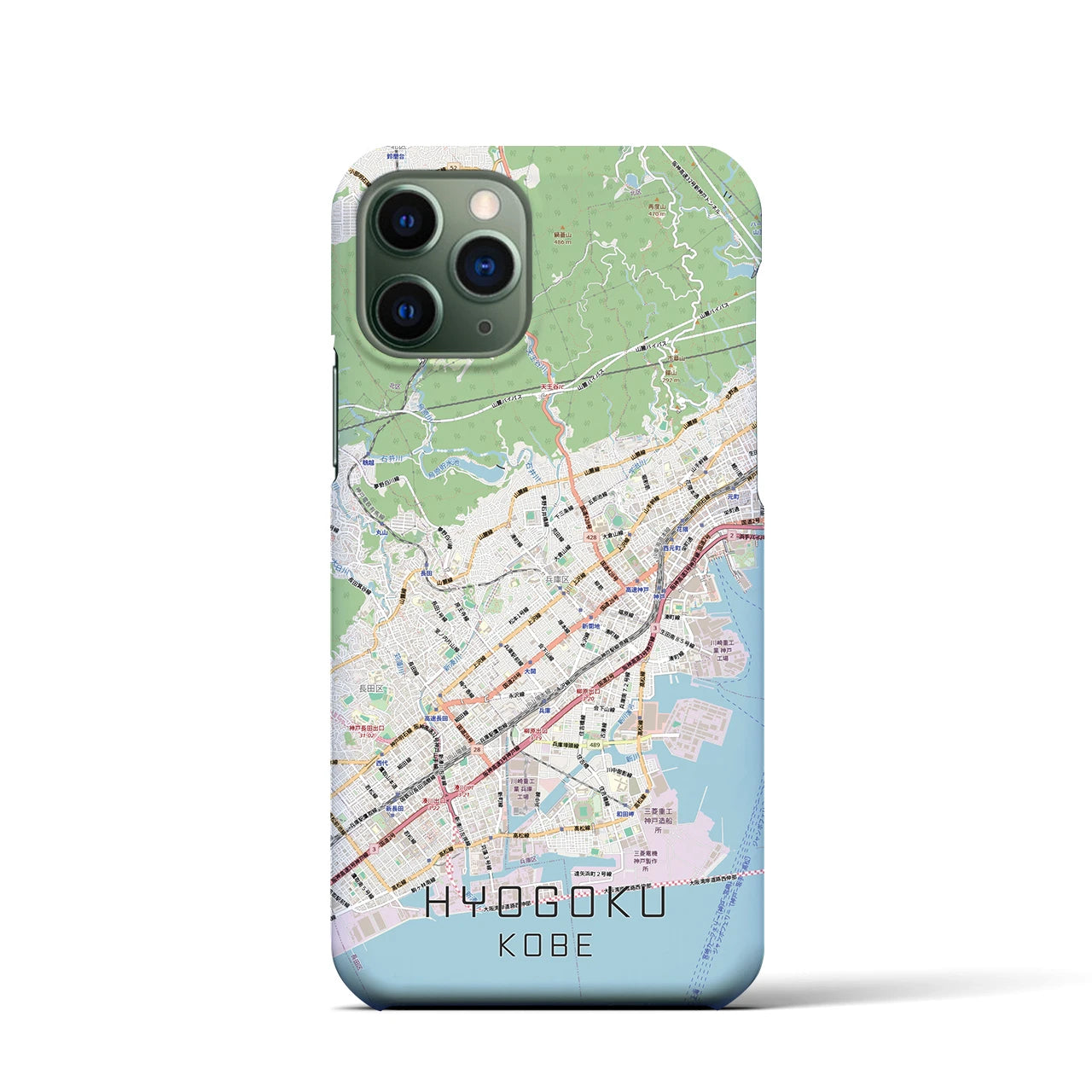 【兵庫区(神戸市)】地図柄iPhoneケース(バックカバータイプ)