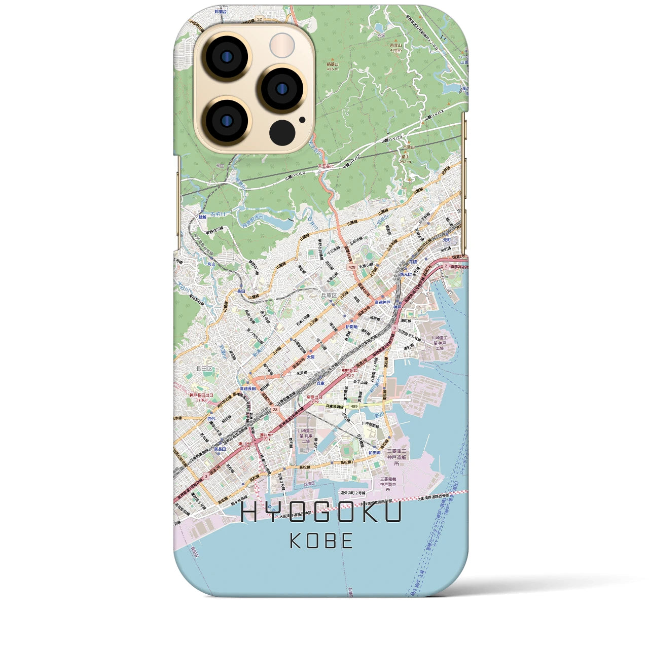 【兵庫区(神戸市)】地図柄iPhoneケース(バックカバータイプ)