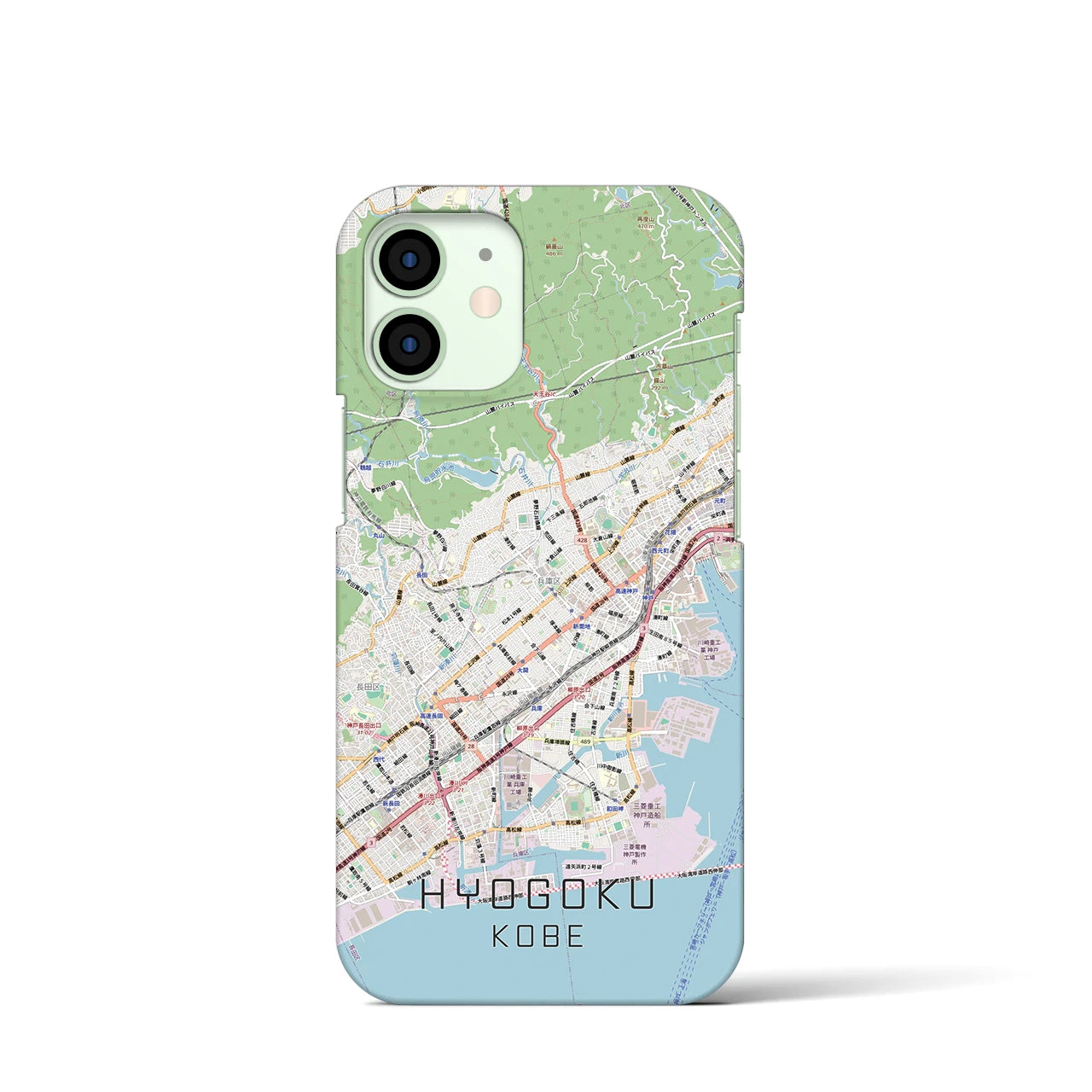 【兵庫区(神戸市)】地図柄iPhoneケース(バックカバータイプ)