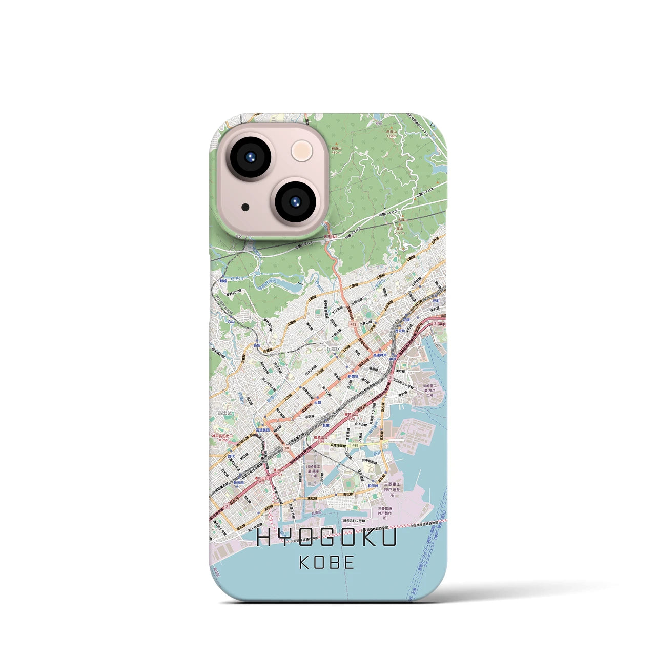 【兵庫区(神戸市)】地図柄iPhoneケース(バックカバータイプ)