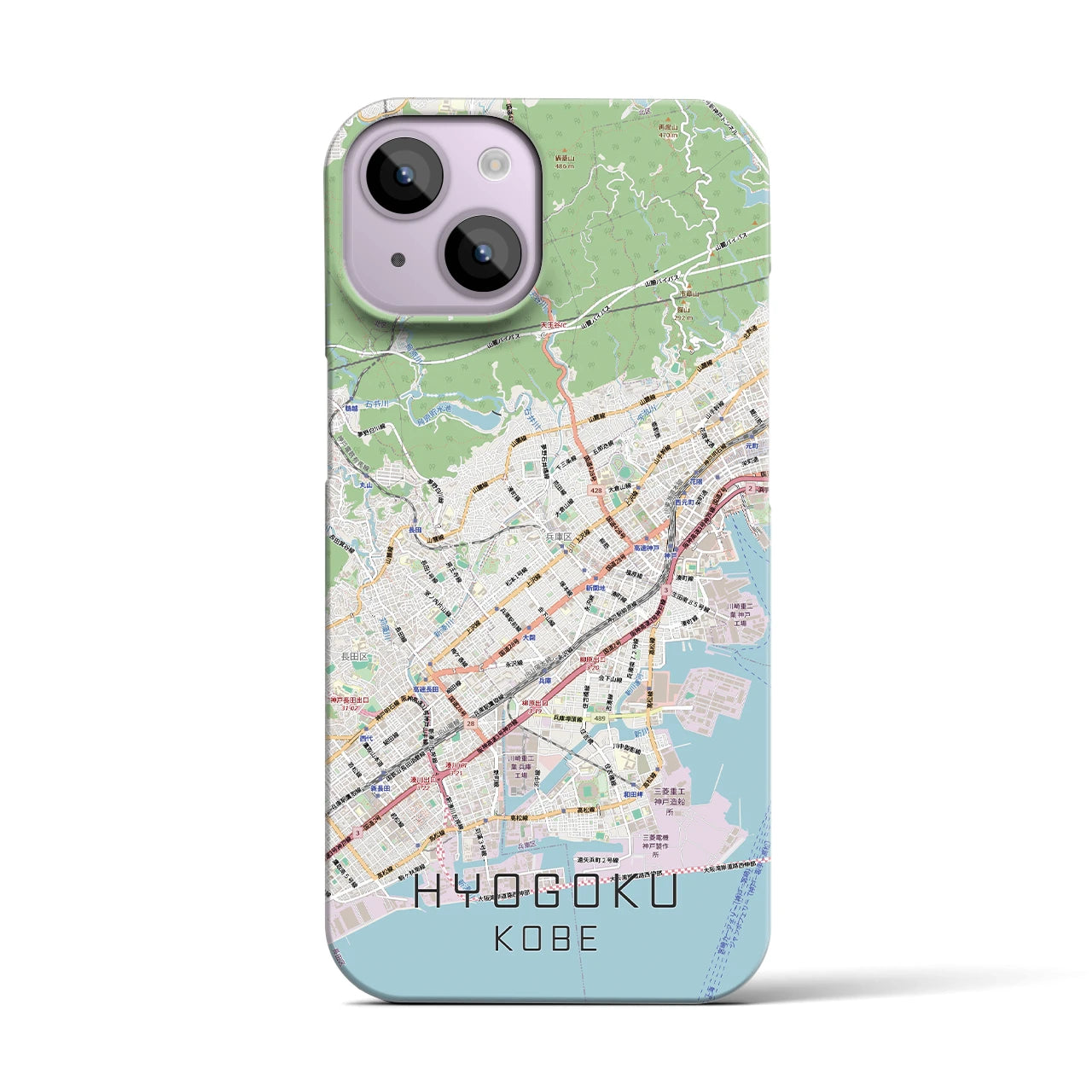 【兵庫区(神戸市)】地図柄iPhoneケース(バックカバータイプ)