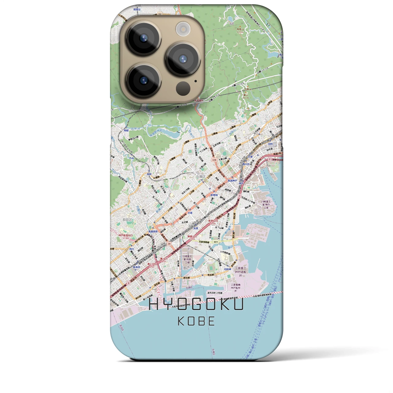 【兵庫区(神戸市)】地図柄iPhoneケース(バックカバータイプ)