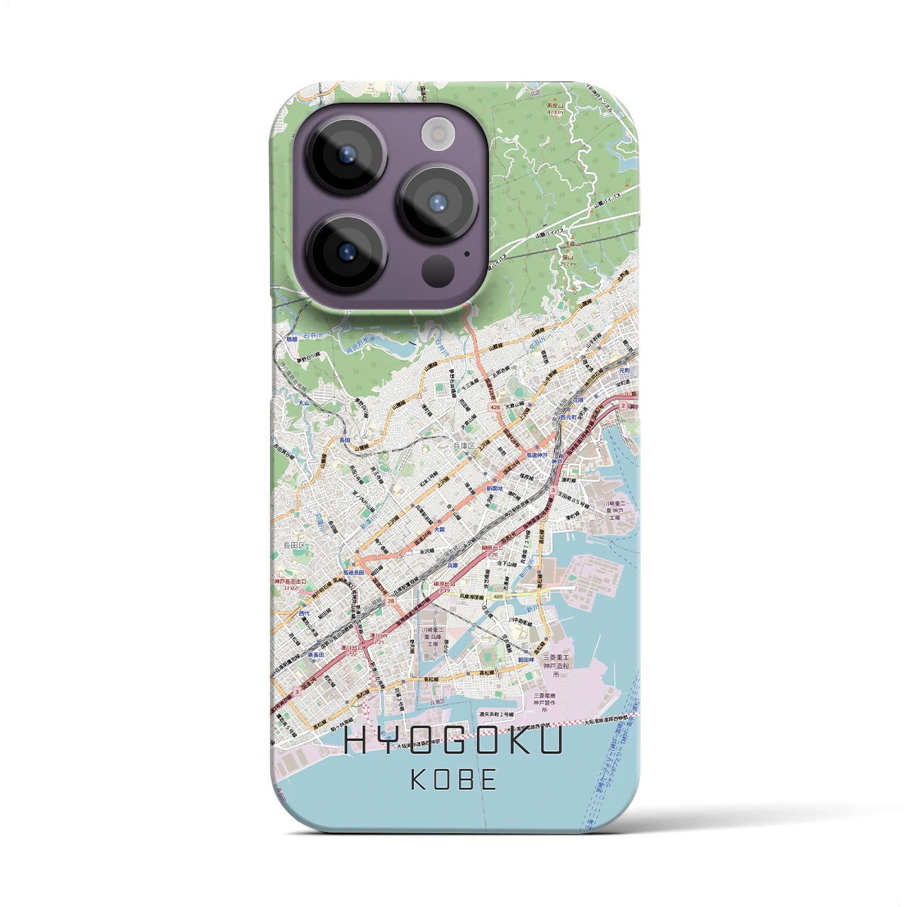【兵庫区(神戸市)】地図柄iPhoneケース(バックカバータイプ)