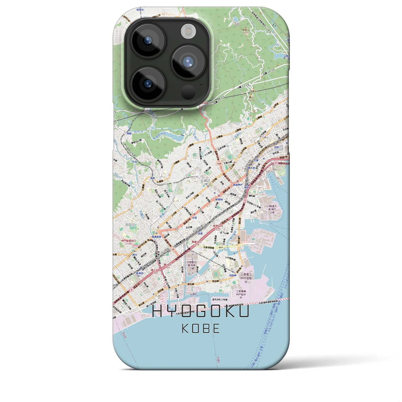 【兵庫区(神戸市)】地図柄iPhoneケース(バックカバータイプ)
