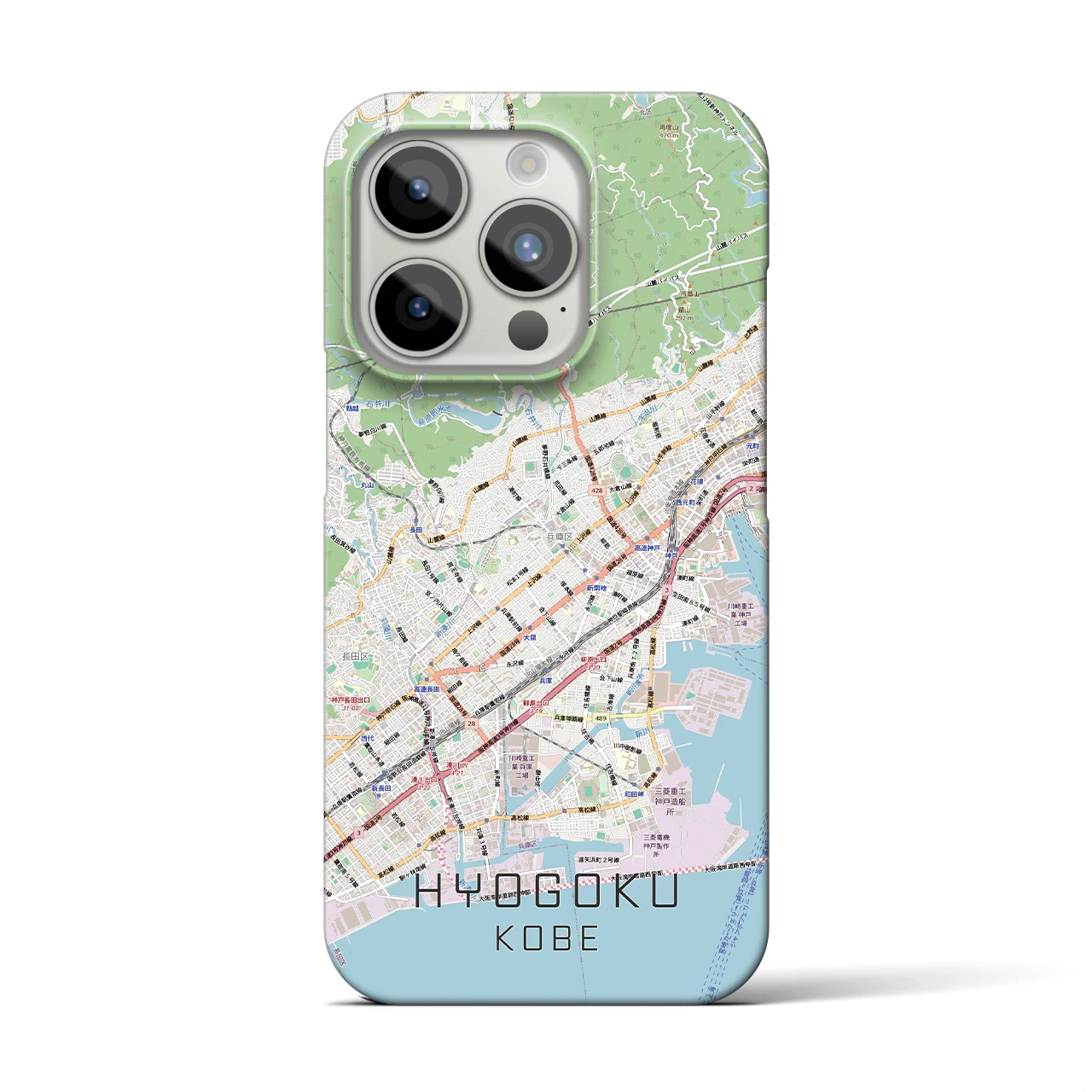 【兵庫区(神戸市)】地図柄iPhoneケース(バックカバータイプ)