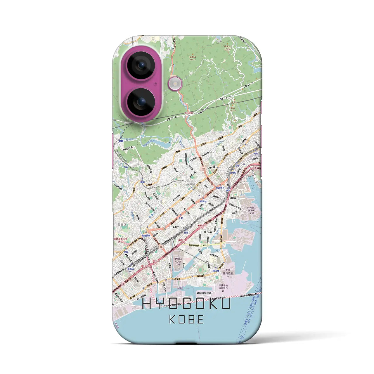 【兵庫区(神戸市)】地図柄iPhoneケース(バックカバータイプ)