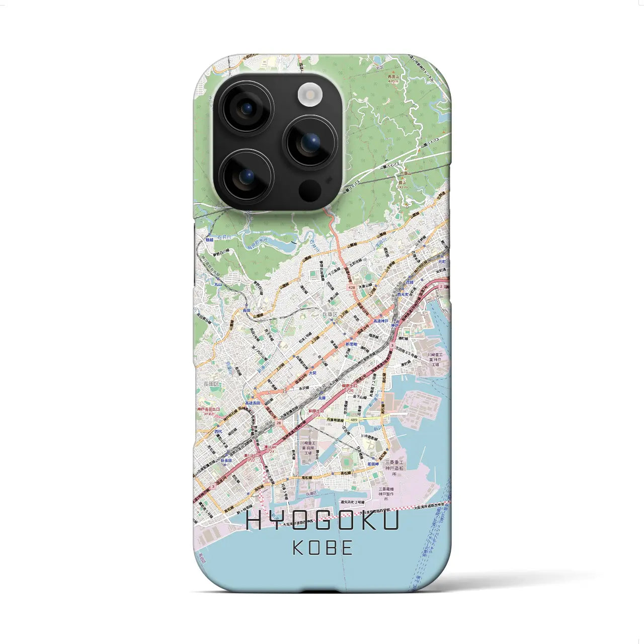 【兵庫区(神戸市)】地図柄iPhoneケース(バックカバータイプ)