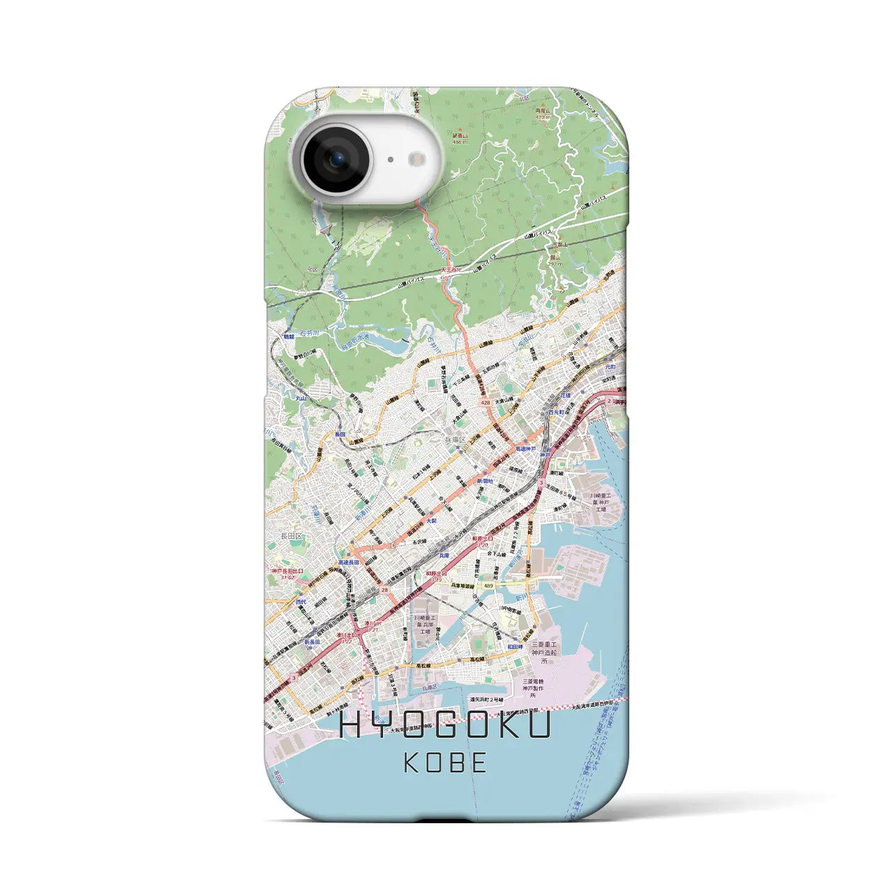 【兵庫区(神戸市)】地図柄iPhoneケース(バックカバータイプ)