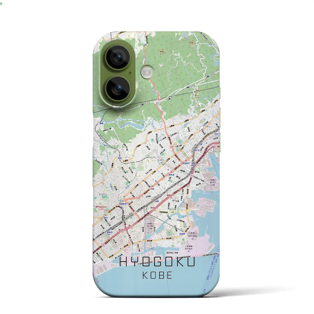 【兵庫区(神戸市)】地図柄iPhoneケース(バックカバータイプ)ナチュラル・iPhone 17 Pro Max 用