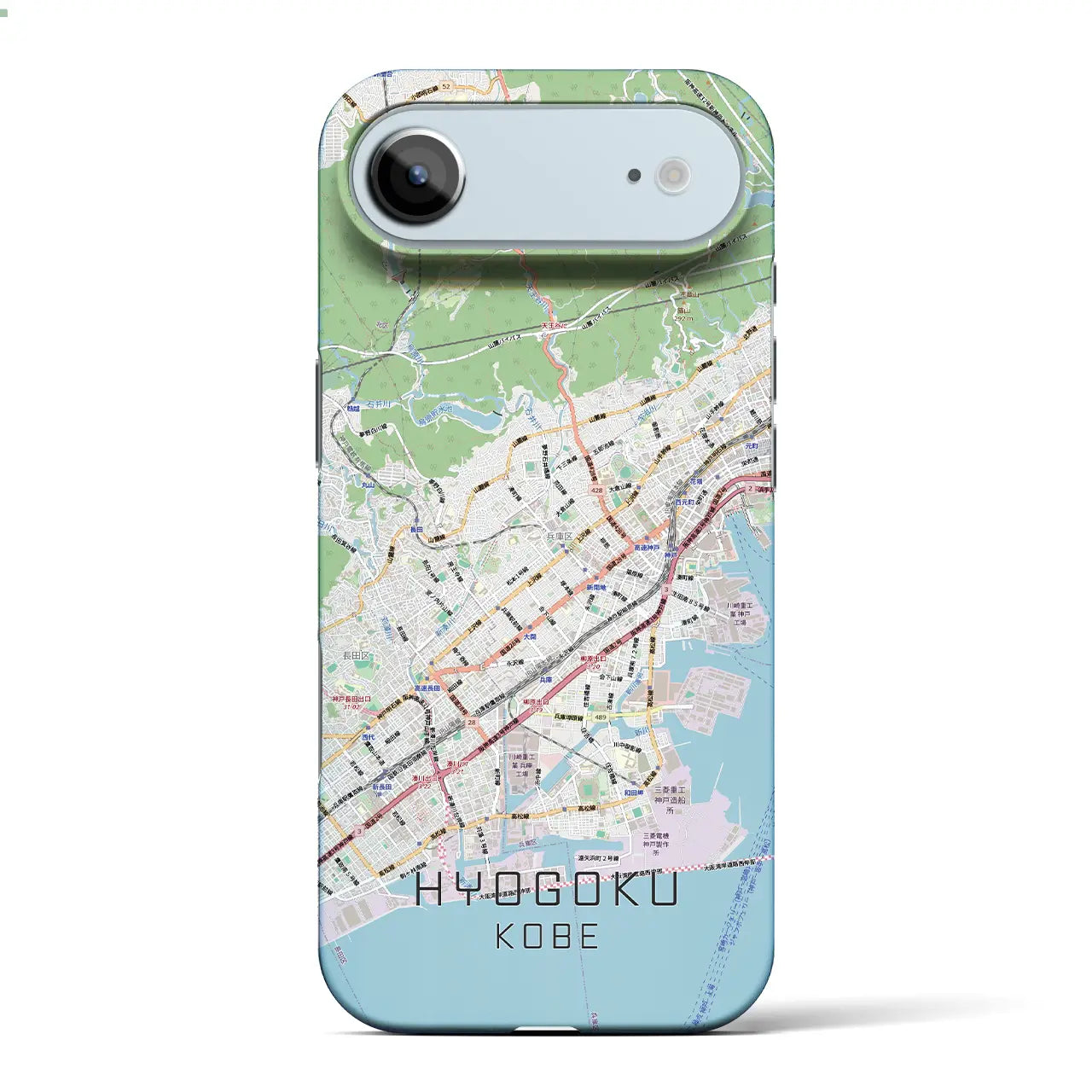 【兵庫区(神戸市)】地図柄iPhoneケース(バックカバータイプ)ナチュラル・iPhone 17 Pro Max 用