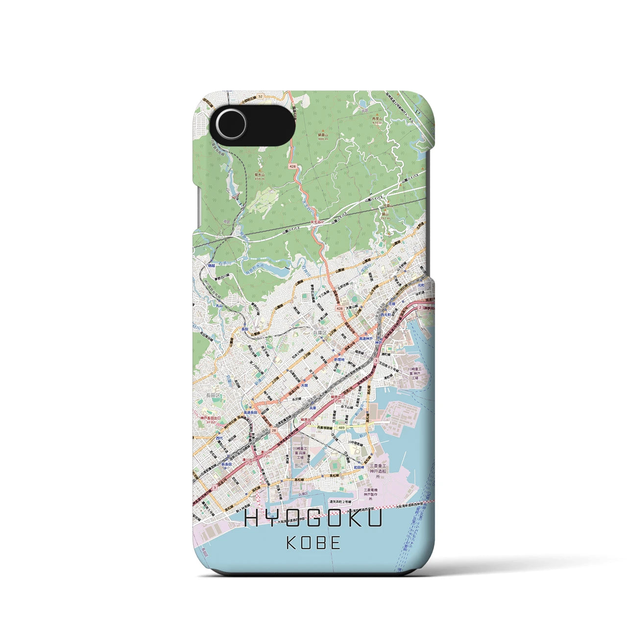 【兵庫区(神戸市)】地図柄iPhoneケース(バックカバータイプ)
