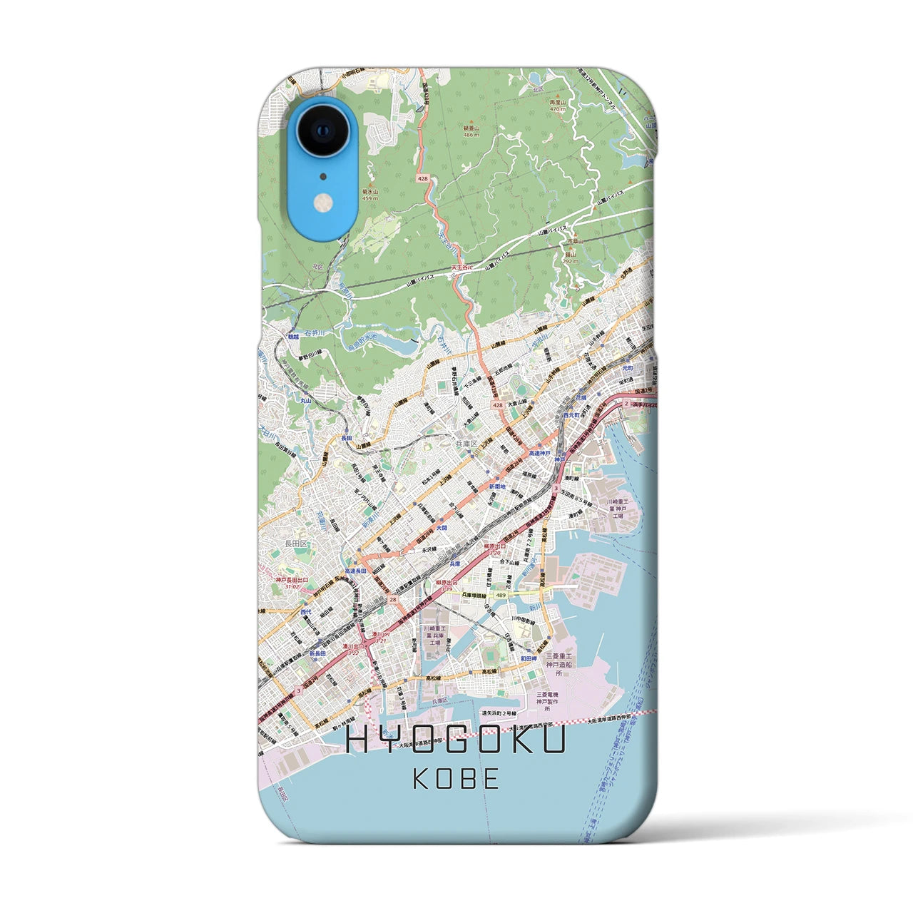 【兵庫区(神戸市)】地図柄iPhoneケース(バックカバータイプ)