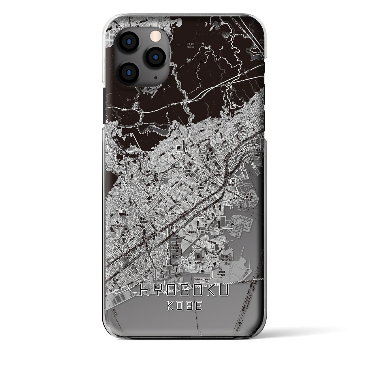 【兵庫区(神戸市)】地図柄iPhoneケース(クリアタイプ)