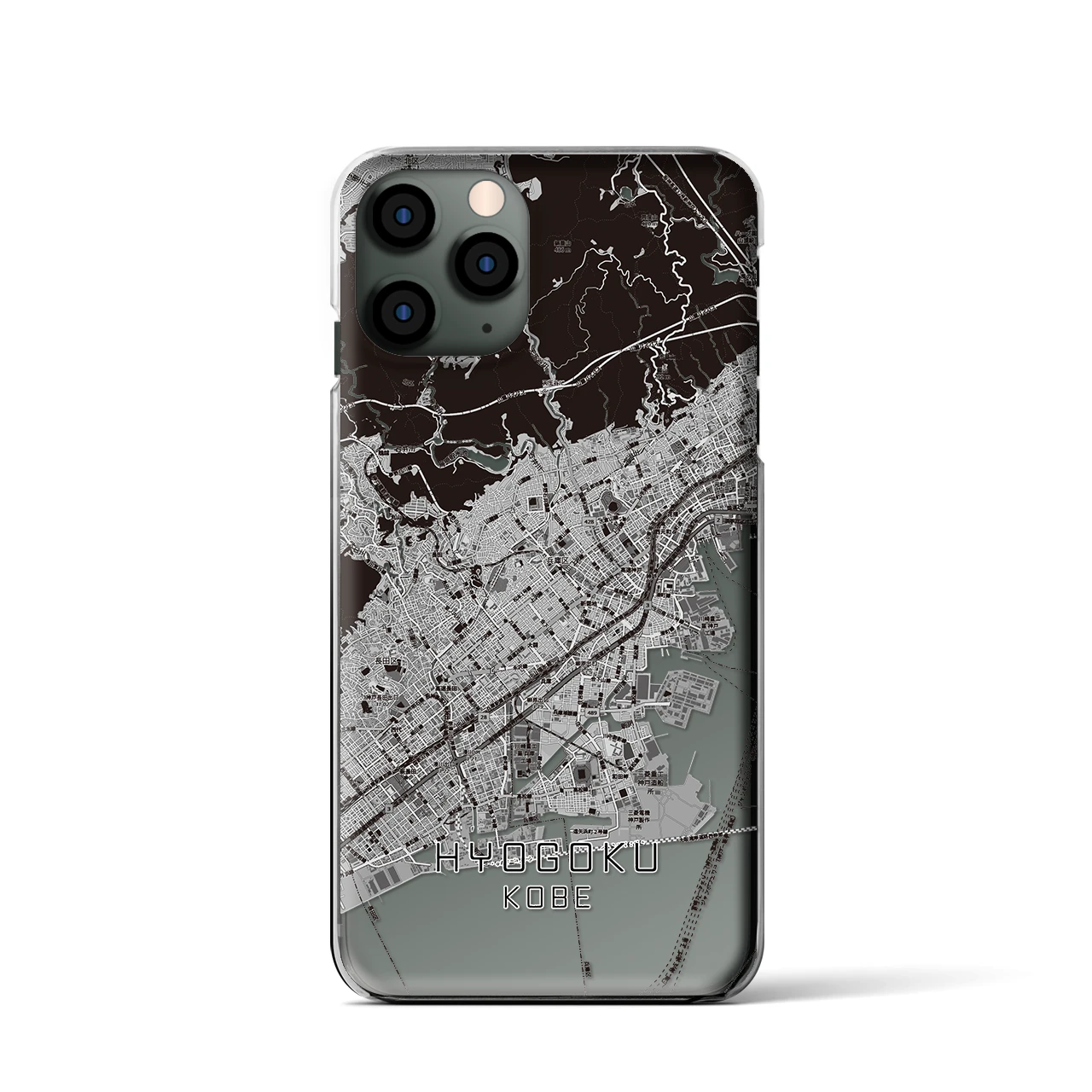 【兵庫区(神戸市)】地図柄iPhoneケース(クリアタイプ)