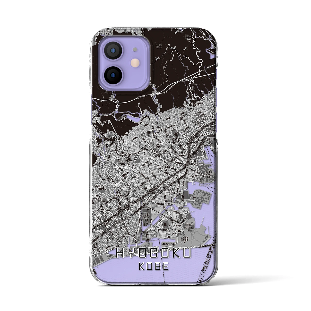 【兵庫区(神戸市)】地図柄iPhoneケース(クリアタイプ)