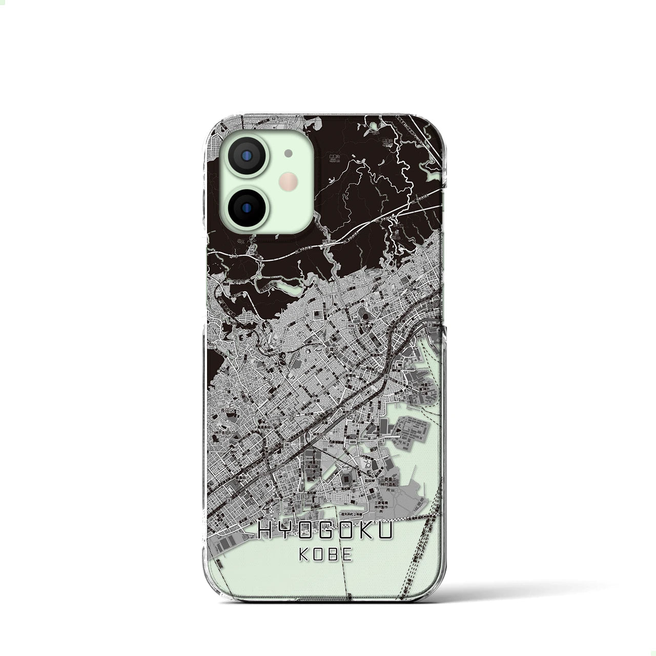 【兵庫区(神戸市)】地図柄iPhoneケース(クリアタイプ)