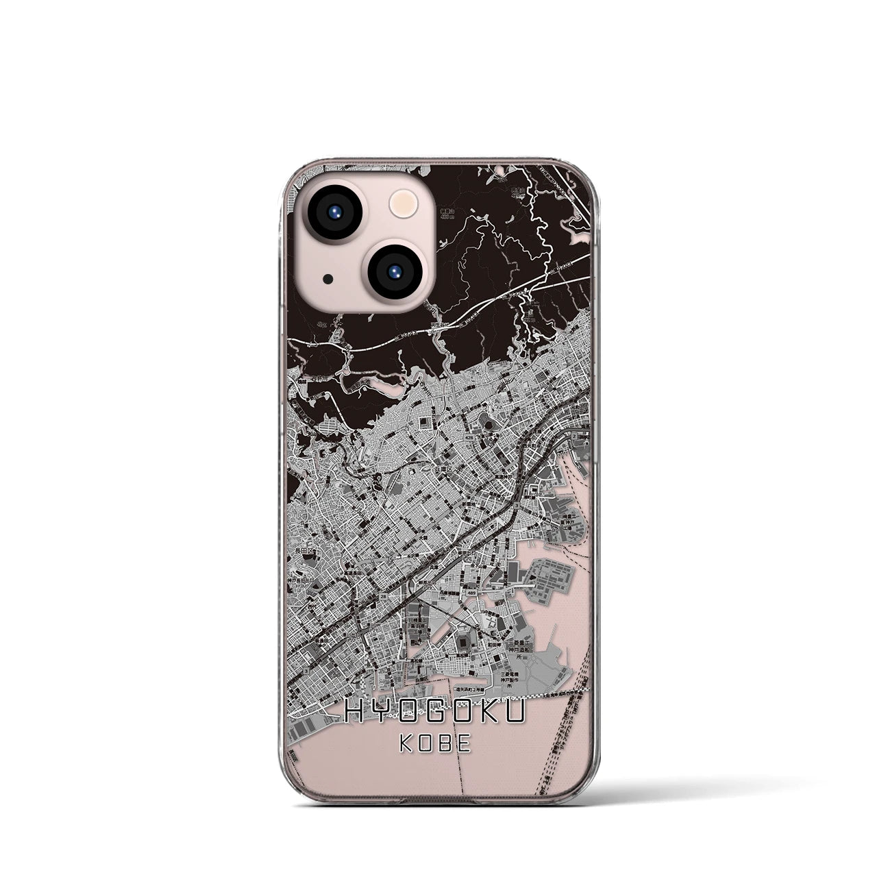 【兵庫区(神戸市)】地図柄iPhoneケース(クリアタイプ)