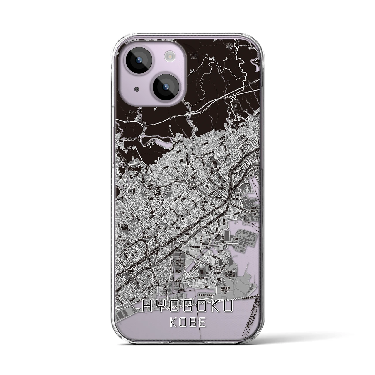 【兵庫区(神戸市)】地図柄iPhoneケース(クリアタイプ)