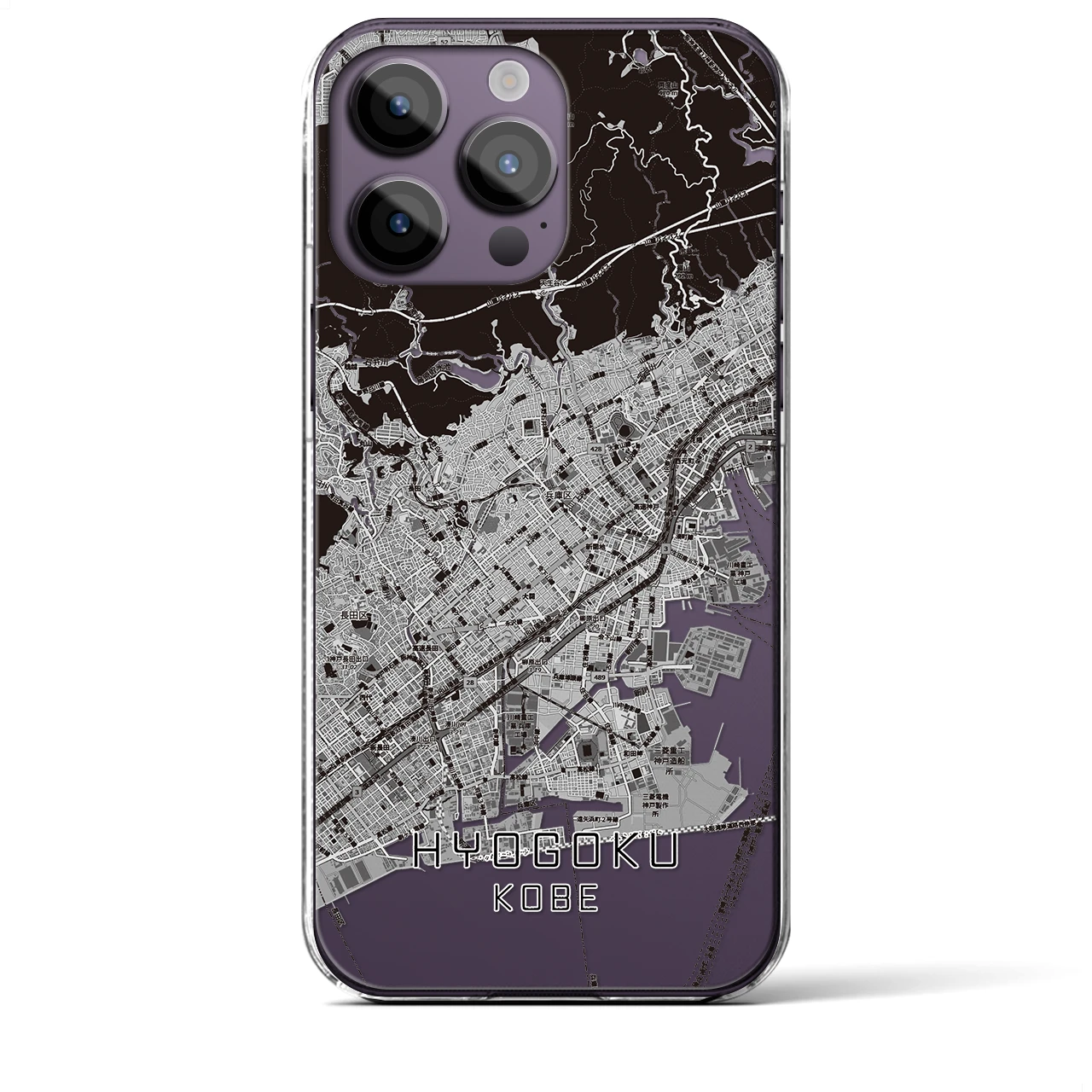 【兵庫区(神戸市)】地図柄iPhoneケース(クリアタイプ)