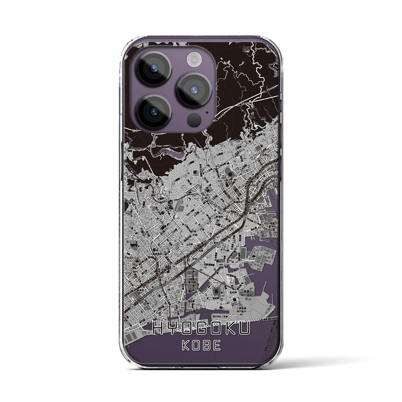 【兵庫区(神戸市)】地図柄iPhoneケース(クリアタイプ)