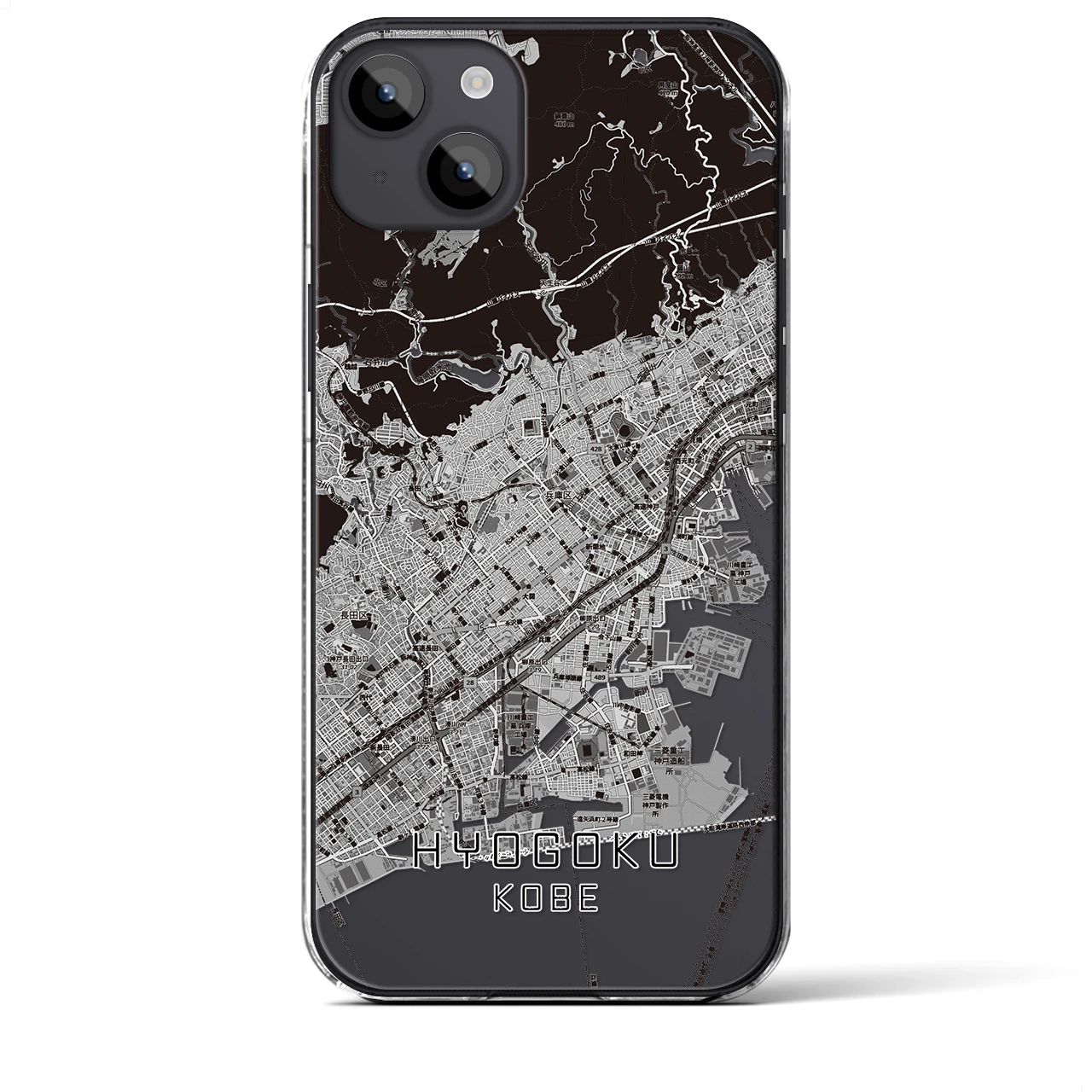 【兵庫区(神戸市)】地図柄iPhoneケース(クリアタイプ)