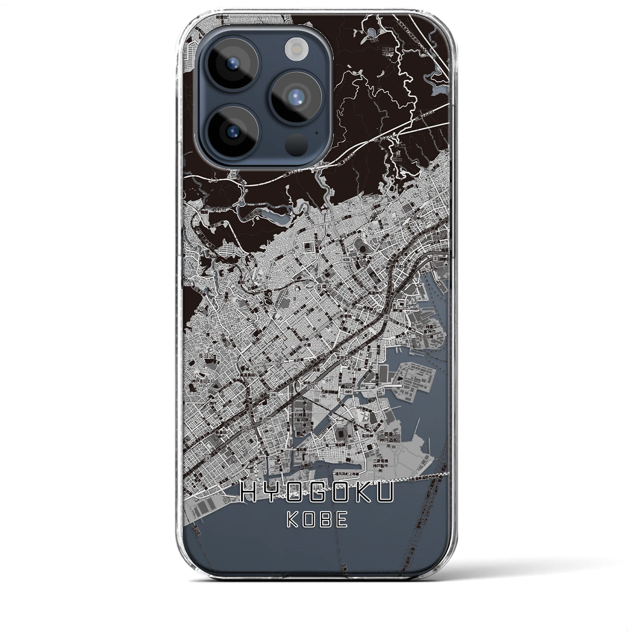 【兵庫区(神戸市)】地図柄iPhoneケース(クリアタイプ)