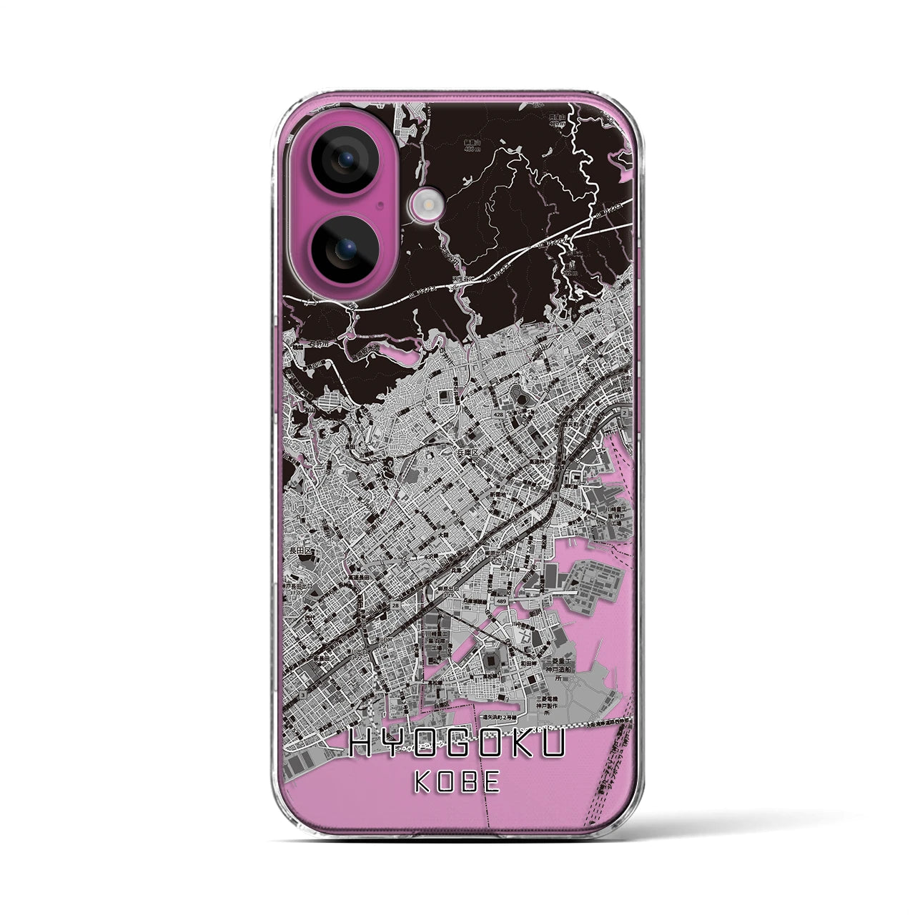 【兵庫区(神戸市)】地図柄iPhoneケース(クリアタイプ)