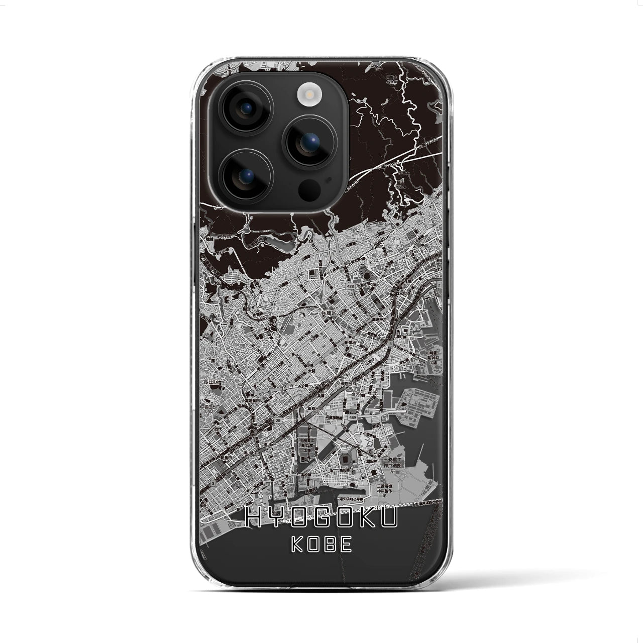 【兵庫区(神戸市)】地図柄iPhoneケース(クリアタイプ)