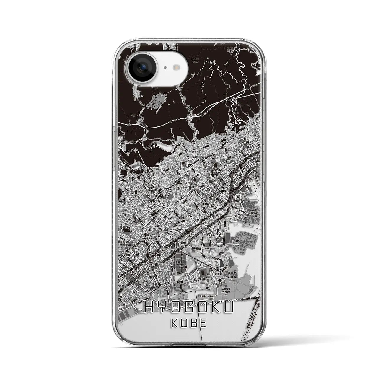 【兵庫区(神戸市)】地図柄iPhoneケース(クリアタイプ)