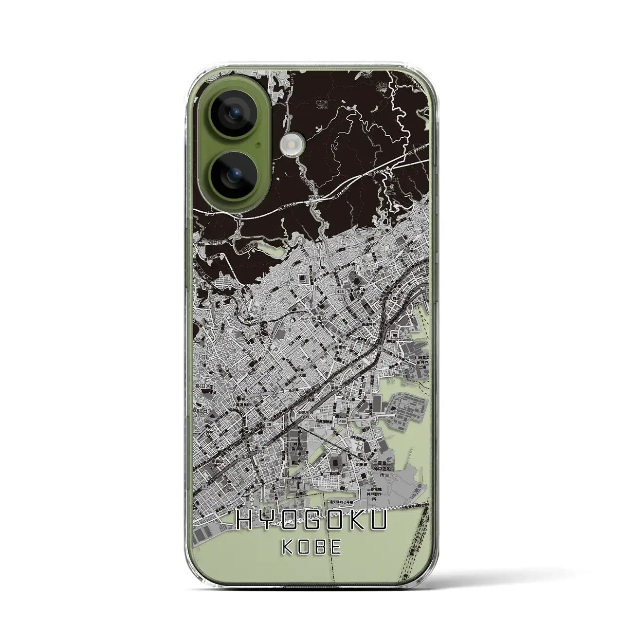 【兵庫区(神戸市)】地図柄iPhoneケース(クリアタイプ)