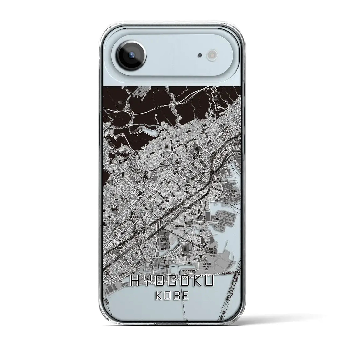 【兵庫区(神戸市)】地図柄iPhoneケース(クリアタイプ)モノトーン・iPhone 17 Pro Max 用