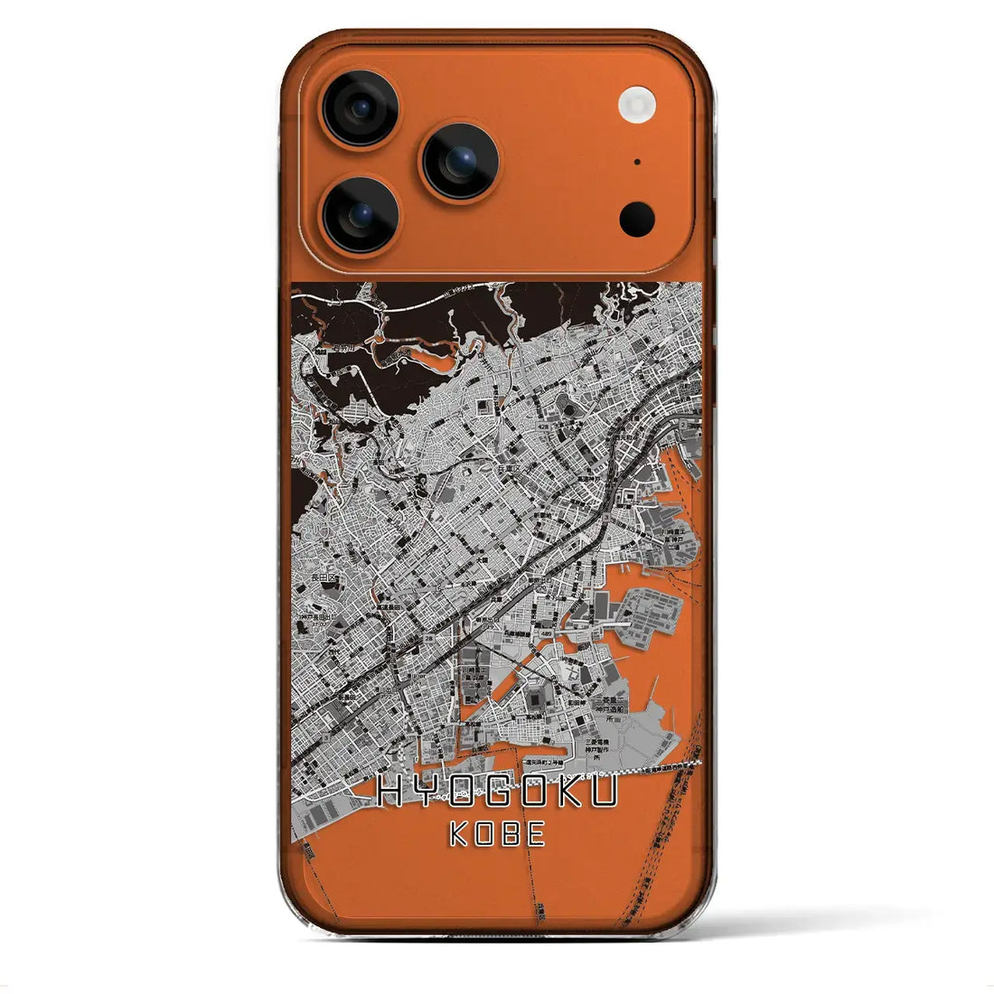 【兵庫区(神戸市)】地図柄iPhoneケース(クリアタイプ)