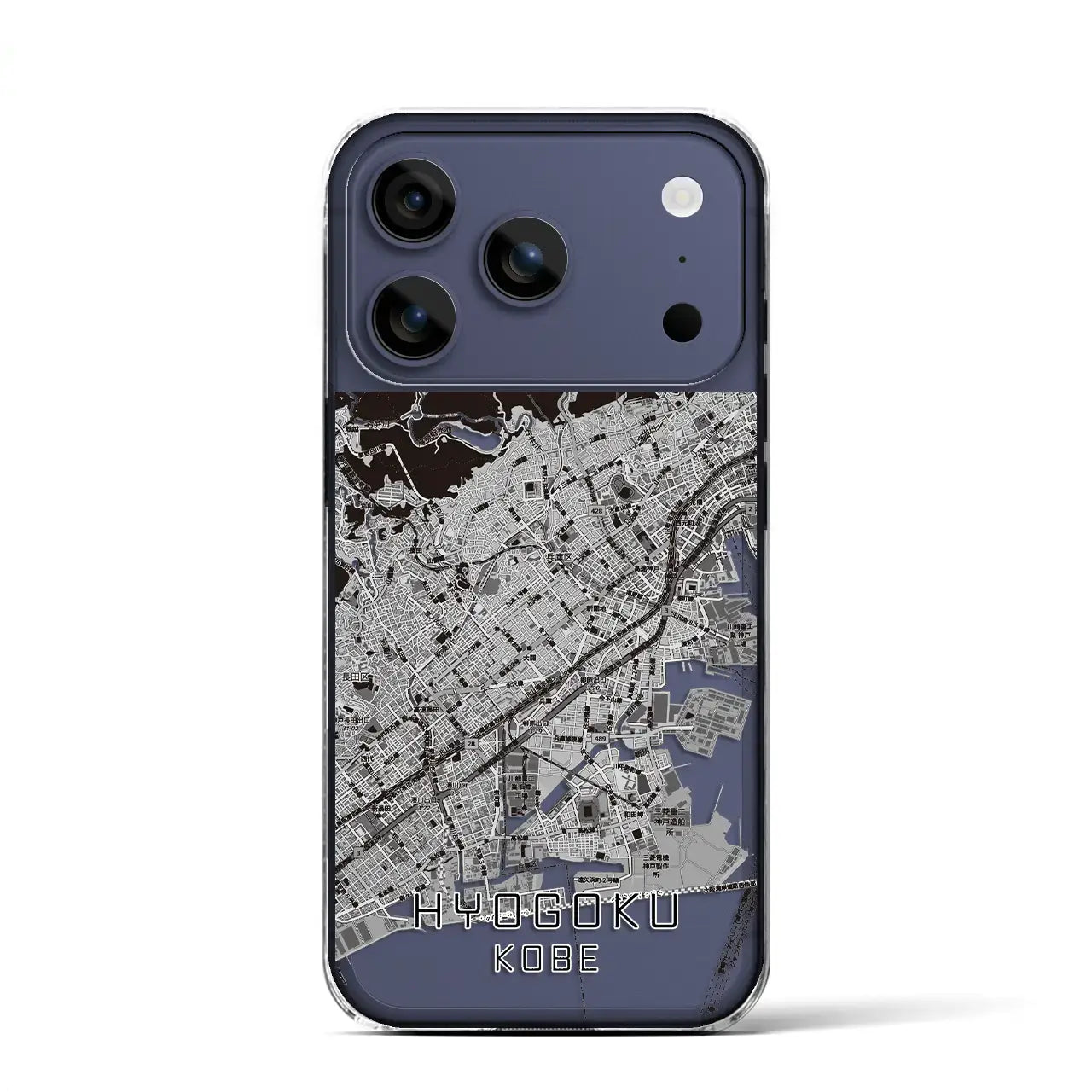 【兵庫区(神戸市)】地図柄iPhoneケース(クリアタイプ)