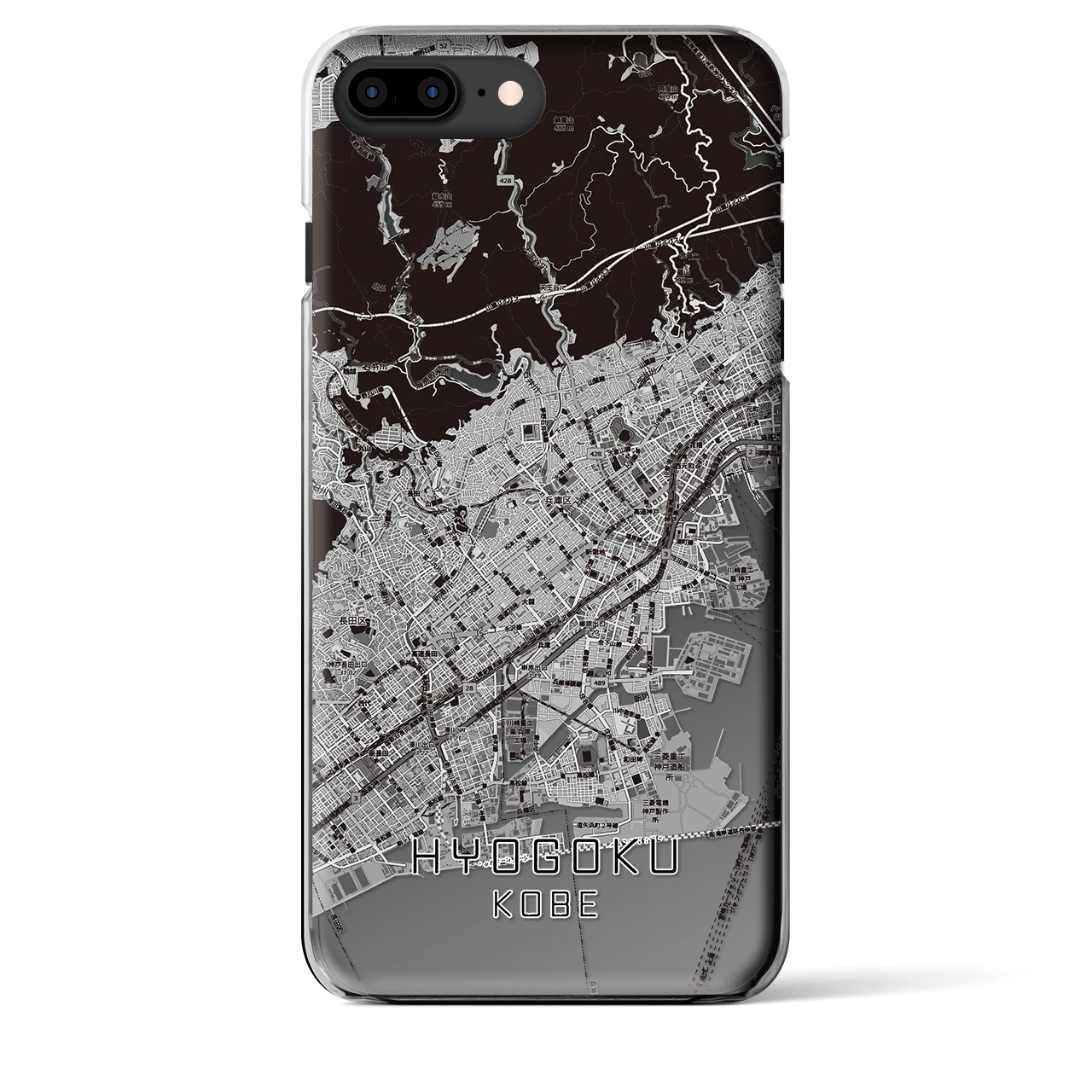 【兵庫区(神戸市)】地図柄iPhoneケース(クリアタイプ)