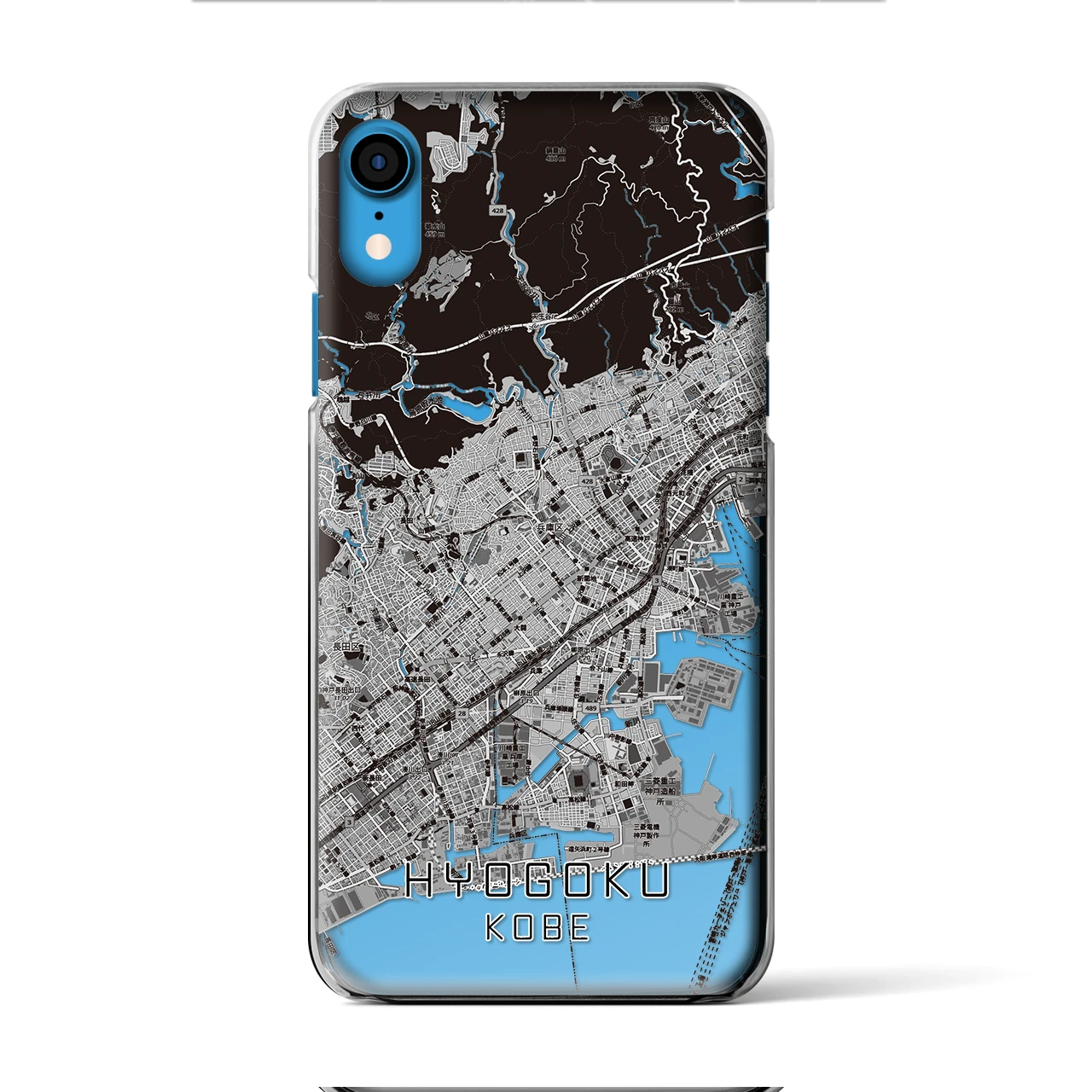 【兵庫区(神戸市)】地図柄iPhoneケース(クリアタイプ)